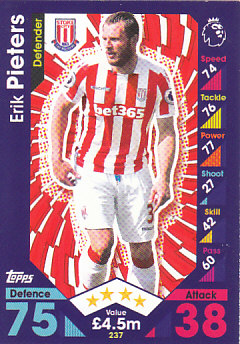 Erik Pieters Stoke City 2016/17 Topps Match Attax #237